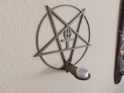 Candle holder wall mounting 3D print model