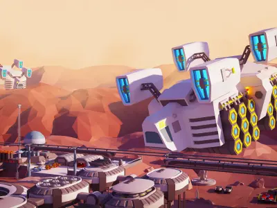 Space Station Low-poly 3D model