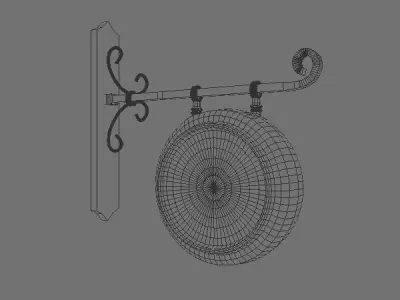 Wall Bracket Clock 3D model