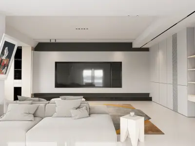 Light colored modern home design 3D model