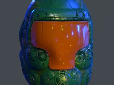 Gas mask helmet 3d model scifi Low-poly Low-poly 3D model Low-poly 3D model 83