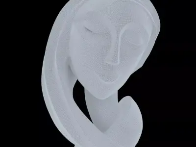 girl head statue  3D model