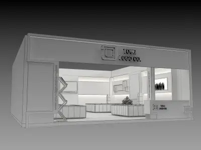 Booth Exhibition Stand a412c 3D model
