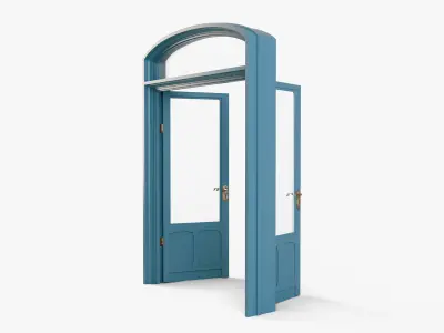 French Double Doors 3D model