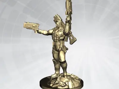 Cable Marvel Statue 3D Model Ready to Print 3D print model