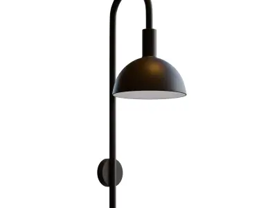 Wall Lamp Elctrical Fixture In Black Colour 3D model