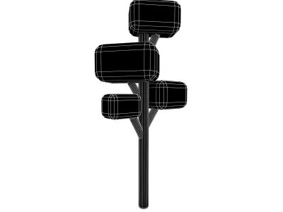 Cartoon Tree Mega Pack 01 Low-poly 3D model
