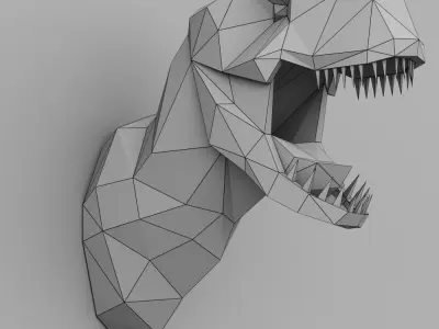 DRACON PAPER HEAD 3D model