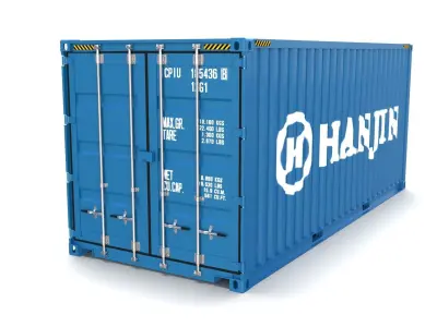 20ft Shipping Container Hanjin 3D model