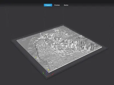 Cityscape Broolkyn New York United States 3D print model 3D print model