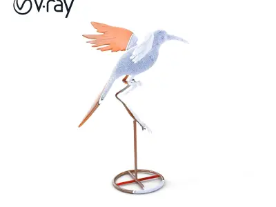 Rustic Bird Sculpture Model Pack Low-poly 3D model purchase