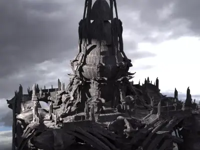 Scull Knight Bone City 3D model