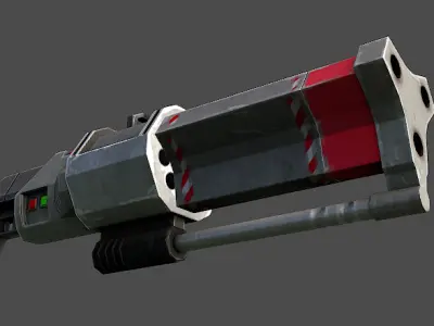 Sci-Fi Rocket Launcher Low-poly 3D model