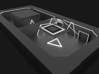 Store Area Interior Low-poly 3D model