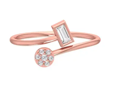 Solitaire Women Light Weight Band Ring 3D print model