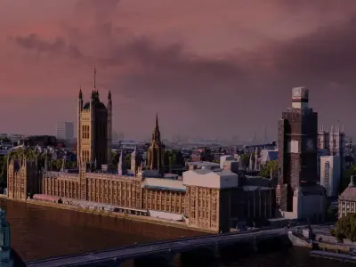 Big Ben London Low-poly 3D model