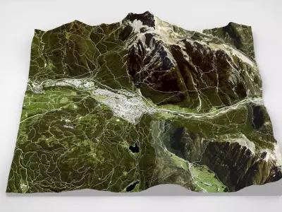 Cityscape Mittenwald Bavaria Germany 3D model