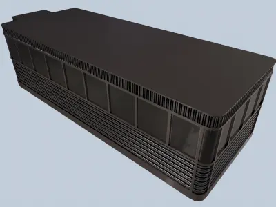 Diner metal box Low-poly 3D model