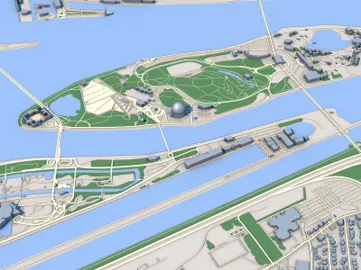 Montreal City Canada 3D model