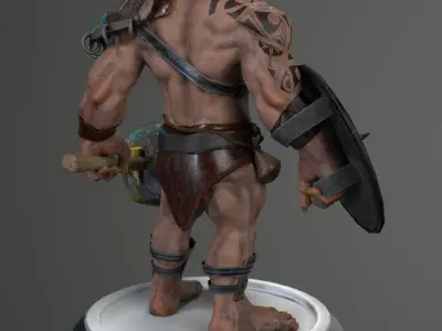 Orc fantasy Game ready Character Low-poly 3D model