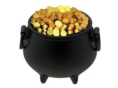 Pot of Gold 02 3D model