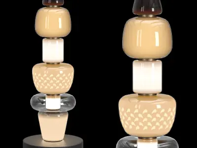Totem glass lamp Yellou 3D model