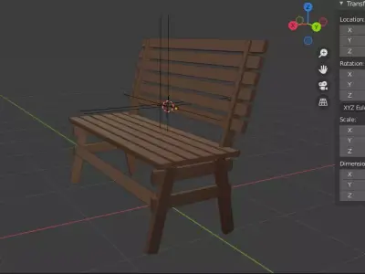 The Backyard Exterior Scene model 3D model