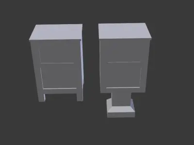 Post Box Low Poly  Free low-poly 3D model