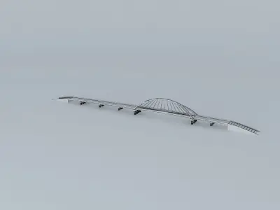 Pingtung new park Jinde Bridge Free 3D model