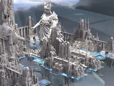Temple of Helios Light Bringers Colossal Halls Kit bash 3D model