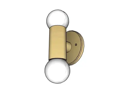 Cylinder Double Sconce by Schoolhouse 3D model