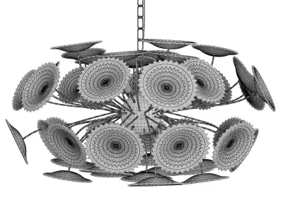 Sputnik Glass Perforated Lens Low-poly 3D model