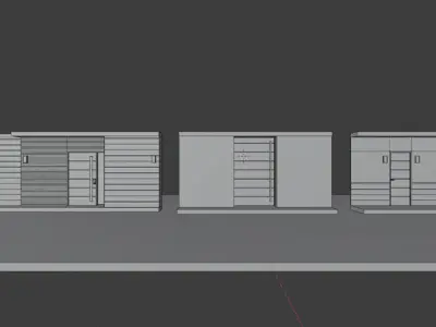 3 Kinds Modern Door Design Free 3D model