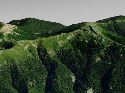 Mountain landscape Pop Ivan Ukraine 3D model