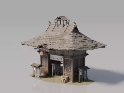Traditional Japanese House 11 3D model