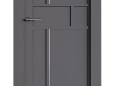 Modern entrance door 36 3D model