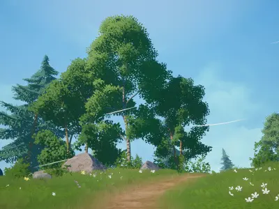 Stylized environment pack Low-poly 3D model