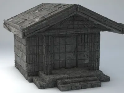 Sci-Fi Shapes - The Necropolis Low-poly 3D model