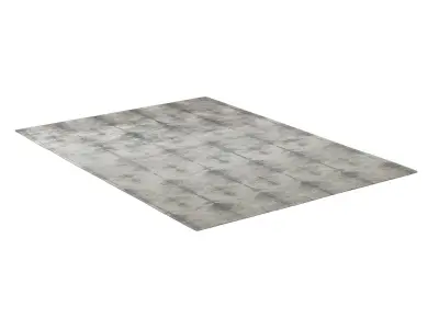 ADELA HAND-KNOTTED WOOL SILK RUG 3D model