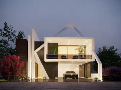 Forest House - villa 3D model Free 3D model