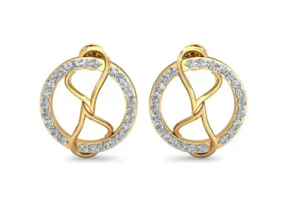 EARRING TWIN HEART  3D print model