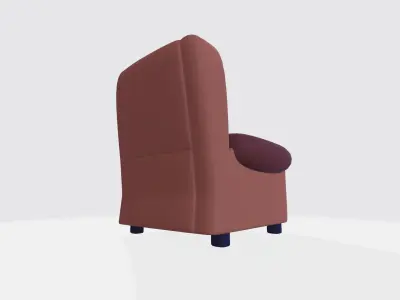 Free couch for game  Free low-poly 3D model