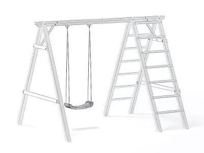 Children Swing with a Ladder 3D Model 3D model