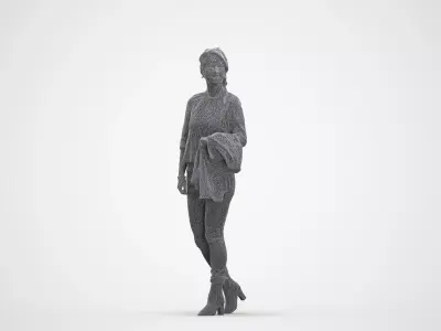 Basics0007 - A set containing 5 models of male and female 3D model