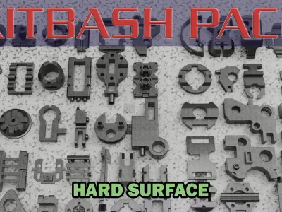 Kitbash hard surface pack automatic num4 3D model