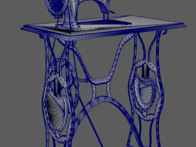 Stylish Chinese knitting machine Low-poly 3D model