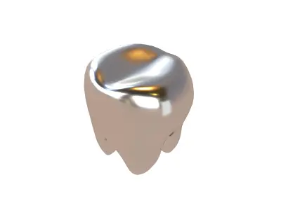 Tooth Emoji v1 006 Low-poly 3D model
