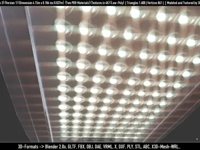 Street Light 12 Pole 3 Version 1 Low-poly 3D model