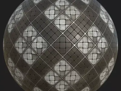 Stylized Marble Tiles Floor Texture