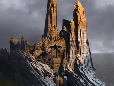 Ishtar Winged Tower island 2 3D model